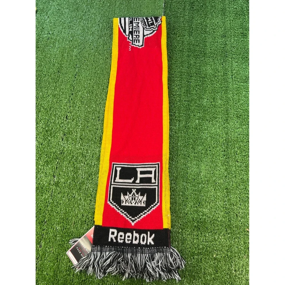 Buffalo Sabres/LA Kings NHL Hockey Scarf Red Yellow‎ Black Winter Knit premiere